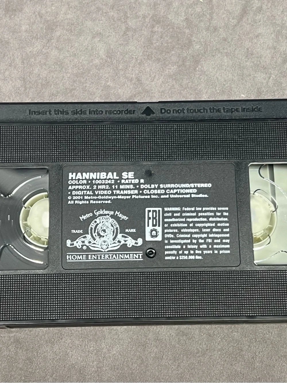 Hannibal Special Edition VHS — Black & Red Collector’s Release